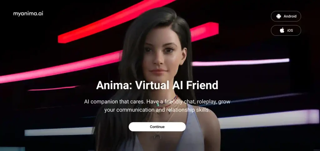 MyAnima (MyAnima AI) - Best for roleplay & mobile companionship