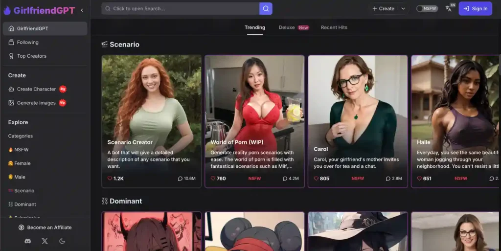 GirlfriendGPT: Best for prompt-driven customization & value