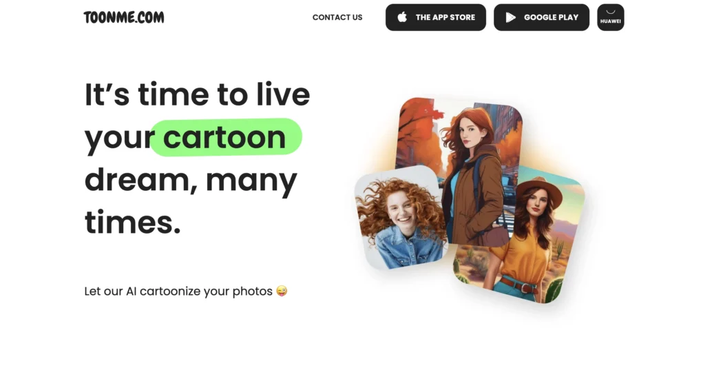 ToonMe AI waifu app