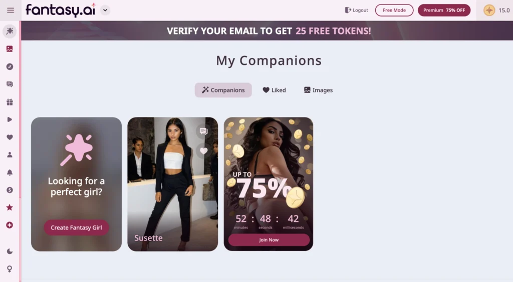 Image showing Fantasy AI app storing conversation memory, highlighting how the AI remembers user preferences, past chats, and roleplay context for personalized interactions.