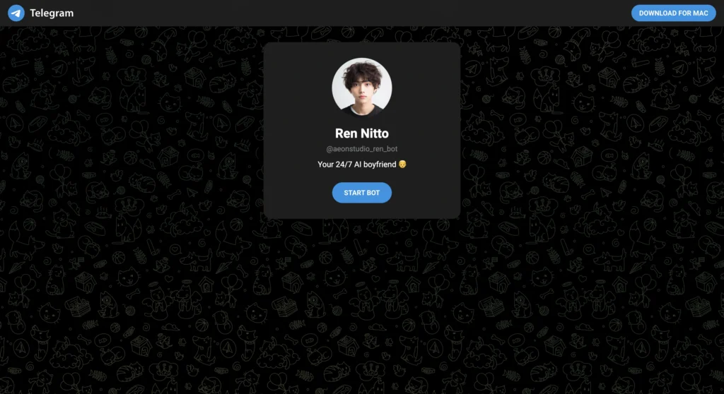 Ren Nitto- Best Telegram AI Boyfriend
