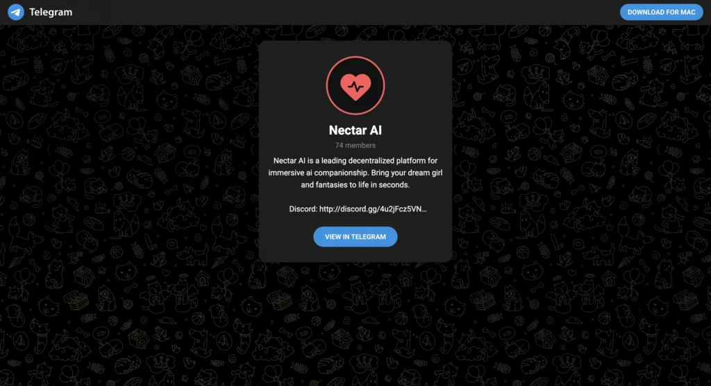 Nectar AI Telegram chat