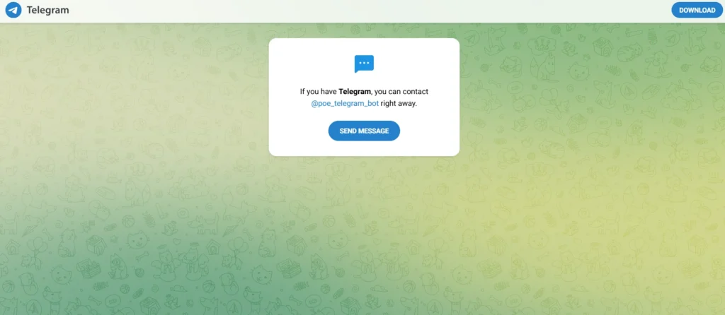Poe Bot screenshot in Telegram AI friend chatbot mode, switching between AI models for varied motivational and trivia chats.