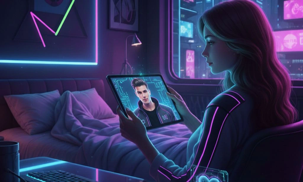 AI companion apps for straight women offering AI boyfriend style emotional and romantic conversations