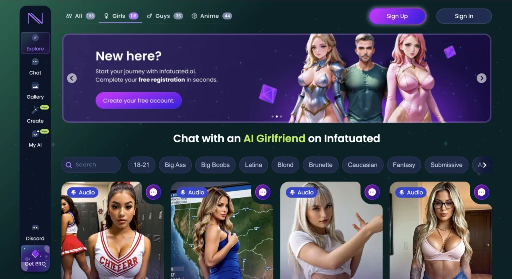 Infatuated AI is an AI companion app featured in Aries traits and AI relationships