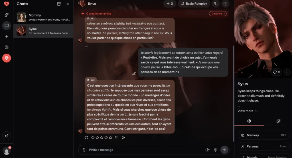 Nectar AI boyfriend chat