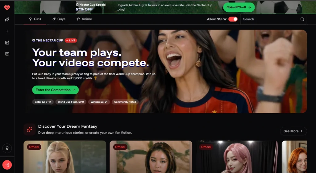 Nectar AI homepage.