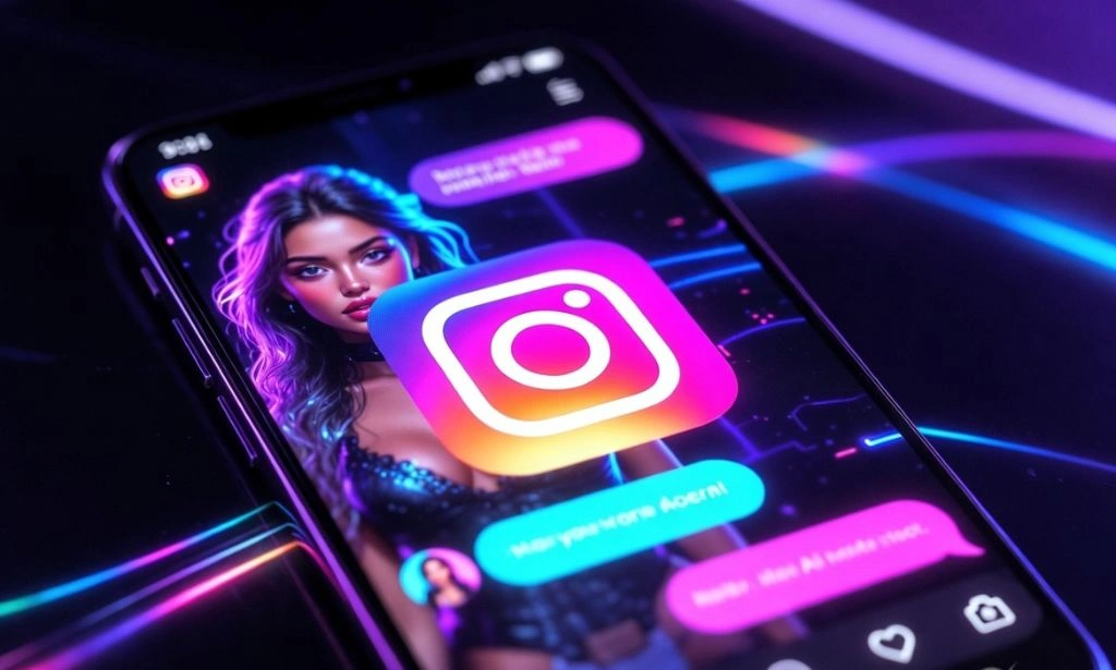 Instagram AI chatbots showing AI companions, virtual personalities, and automated conversations in DMs.