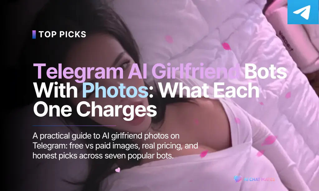 Telegram AI girlfriend sending photo in chat interface