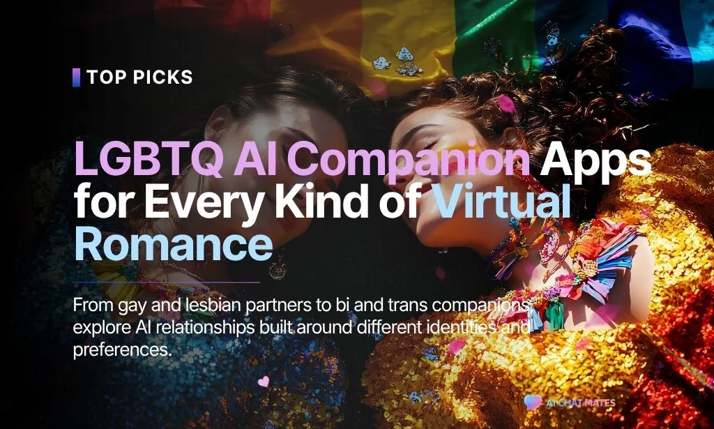 LGBTQ+ AI companion characters with customizable personalities.